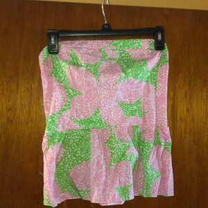 Strapless lilly Pulitzer top